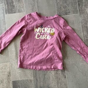 3/$20 Halloween Joe Fresh Pink 'Wicked Cute' Long Sleeve Tee